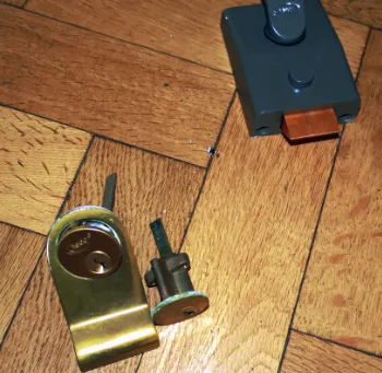 James Lamb - Cardiff emergency locksmith at work.